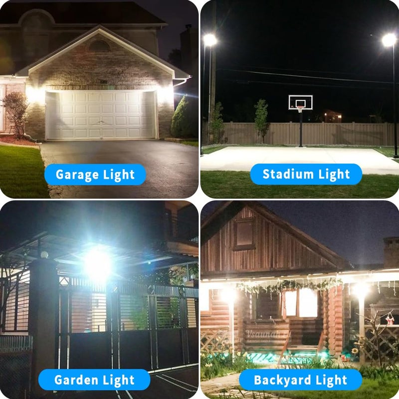 GLW ضوء الفيض LED 150 واط IP66 مقاوم للماء فائق السطوع، 13,000 لومن 6500 كيلفن ضوء النهار الأبيض، كشاف خارجي للمرآب، الملاعب، مواقف السيارات، ملعب كرة السلة - Image 5